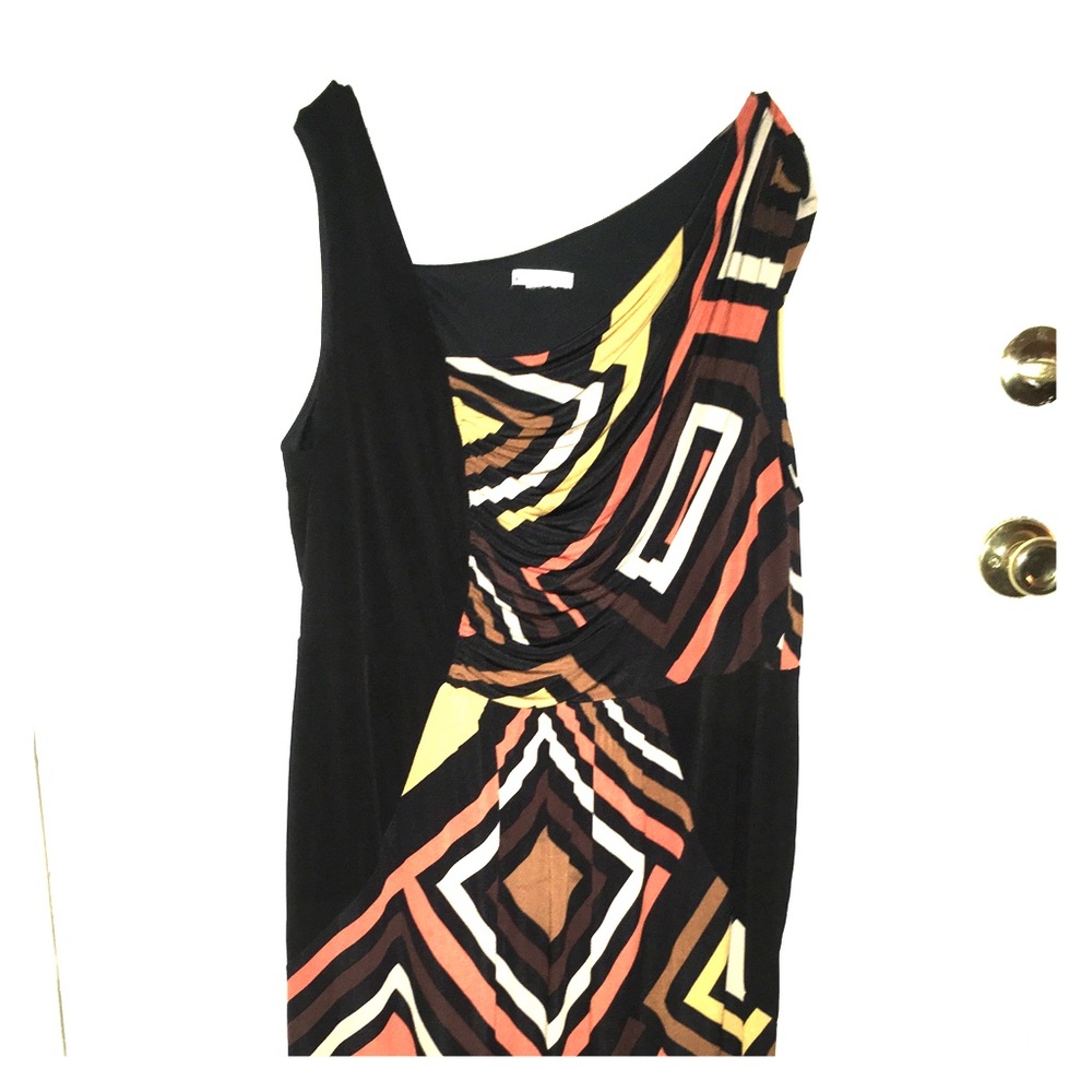 Asymmetric Warm Tones Dress